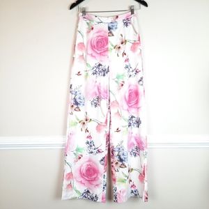 Fashion Nova High Waist Floral Wide Leg Pants 0118